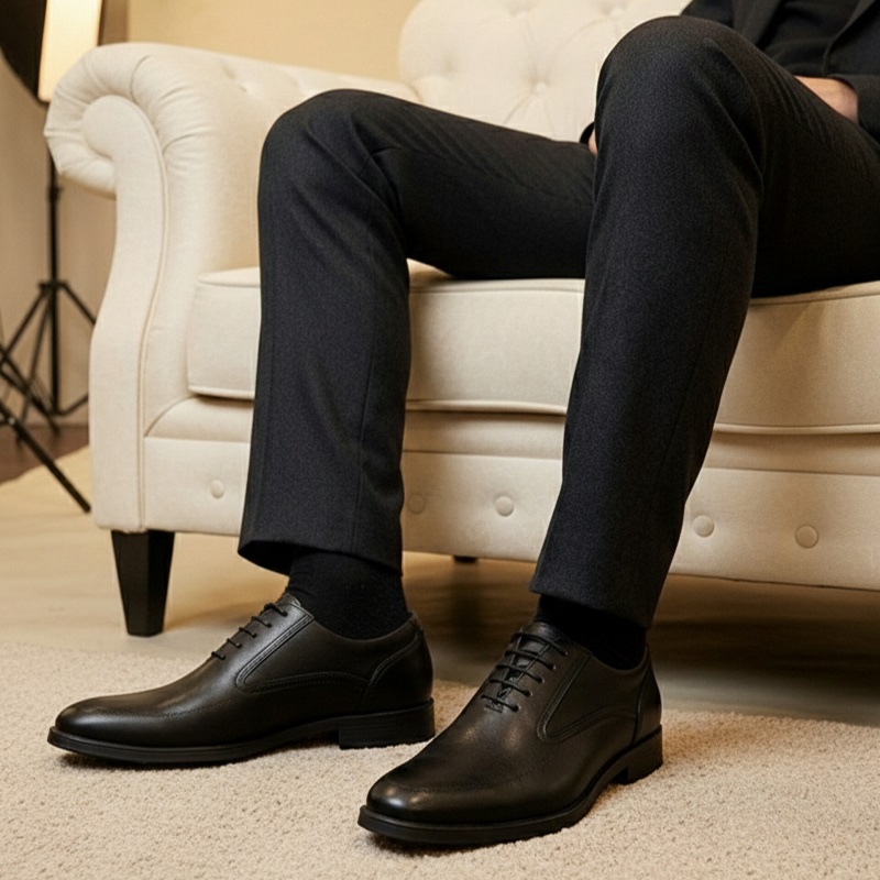 کفش رسمی بندی مردانه مدل Sabalan-مشکی